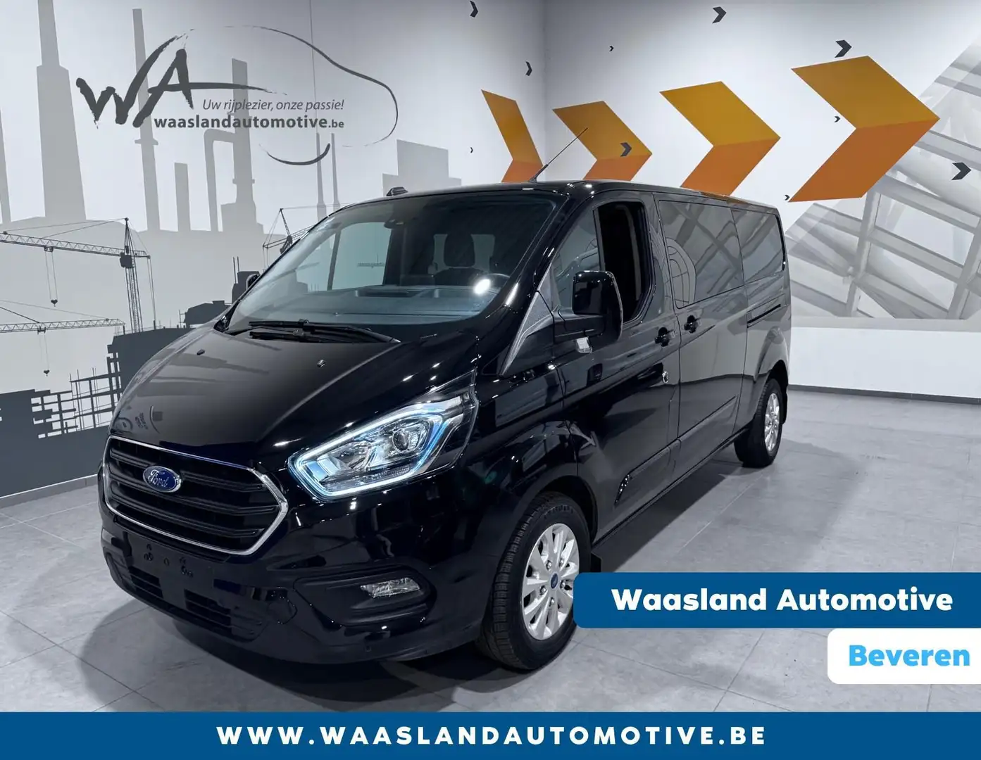 Ford Transit Custom Dubbel Cabine L2 - € 30.900 Ex. BTW Noir - 1