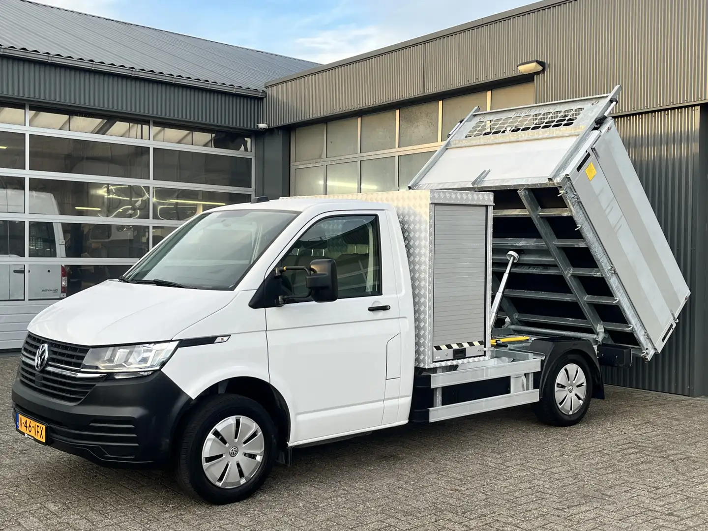 Volkswagen Transporter 2.0 TDI 150pk T6.1 Pick up Kipper Airco Cruise con Blanc - 2