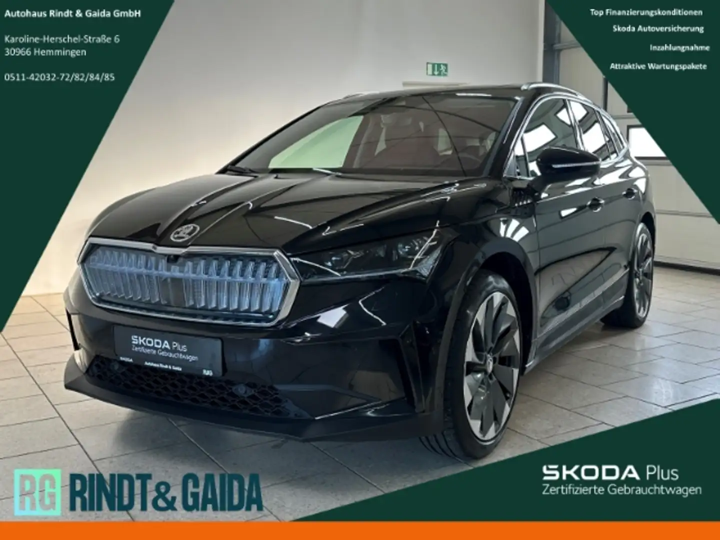 Skoda Enyaq 80 Suite HUD Navi ACC AHK 360° Pano Leder Schwarz - 1