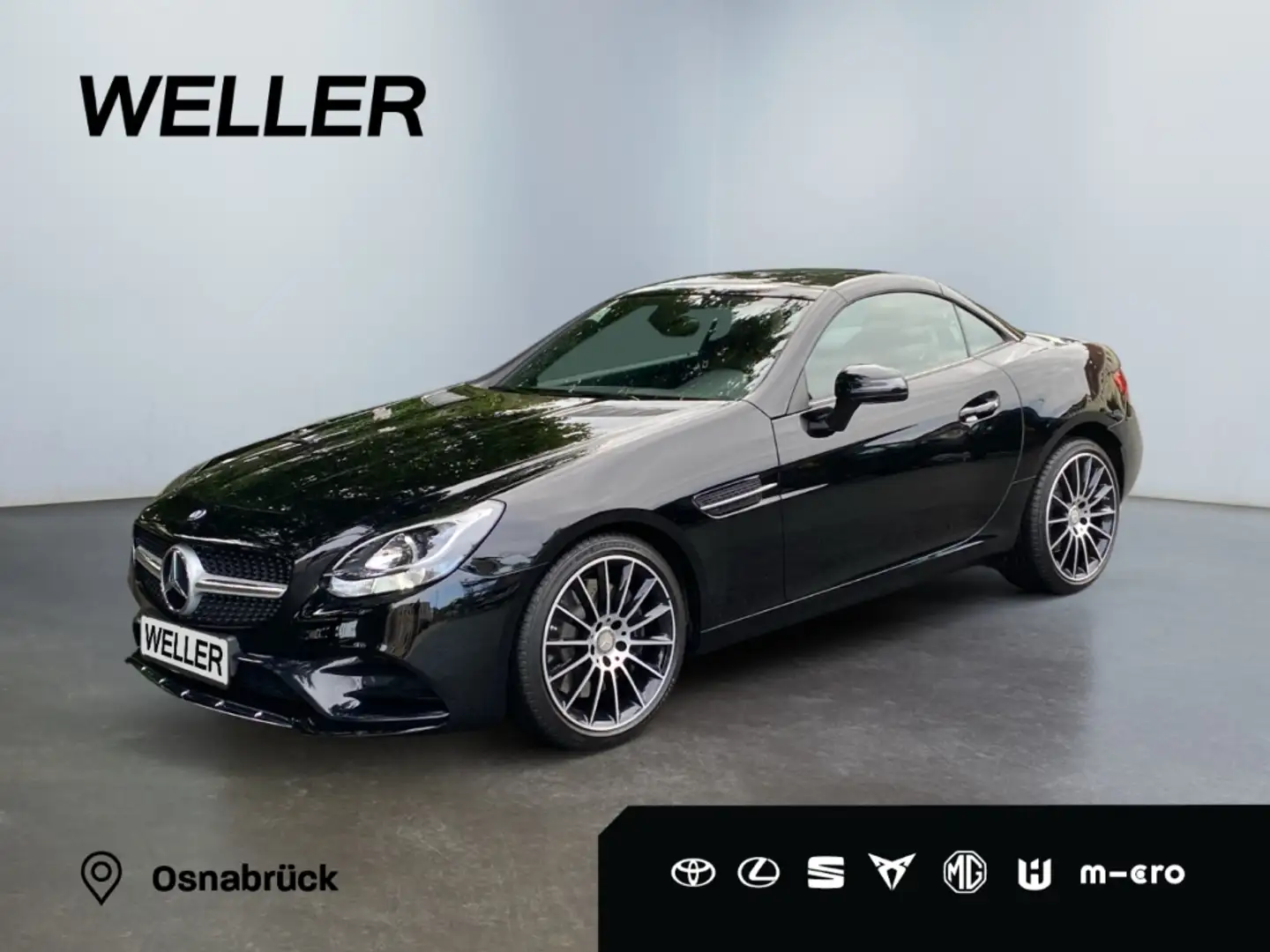Mercedes-Benz SLC 180 9G AMG *Leder*Garmin*Sitzheizung*Pano* Noir - 1