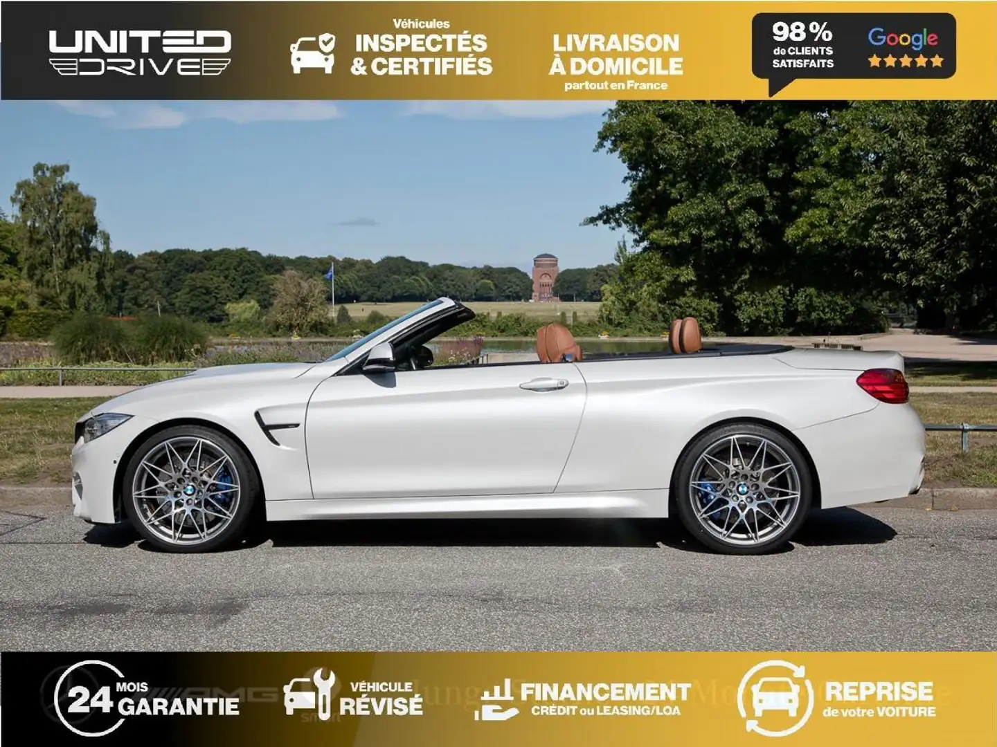 BMW M4 M4 Cabriolet - BV DKG CABRIOLET F33 F83 M4 PHASE 1 Blanc - 2