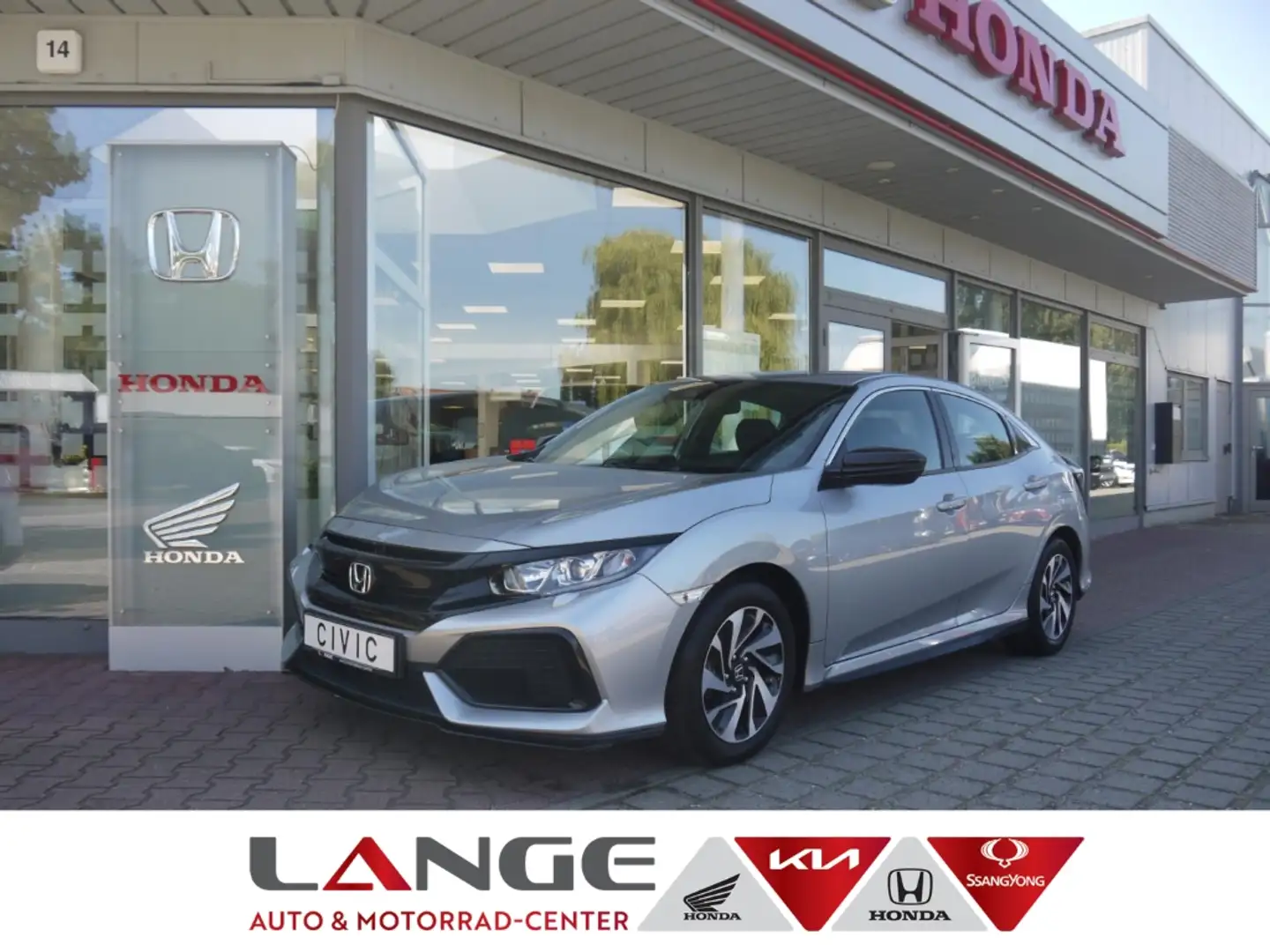 Honda Civic VTEC 1.0 Comfort ACC Klimaautom SHZ Spurhalteass. Argento - 1