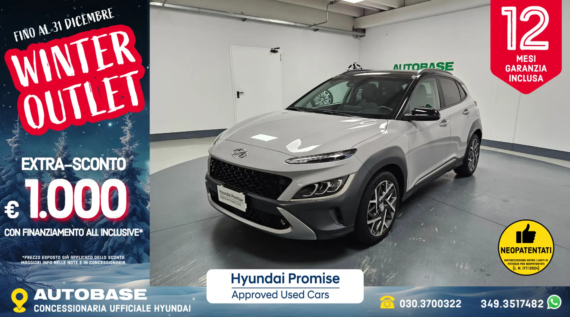 Hyundai KONA 1.6 gdi hev Xclass 2wd 141cv dct Grigio - 1