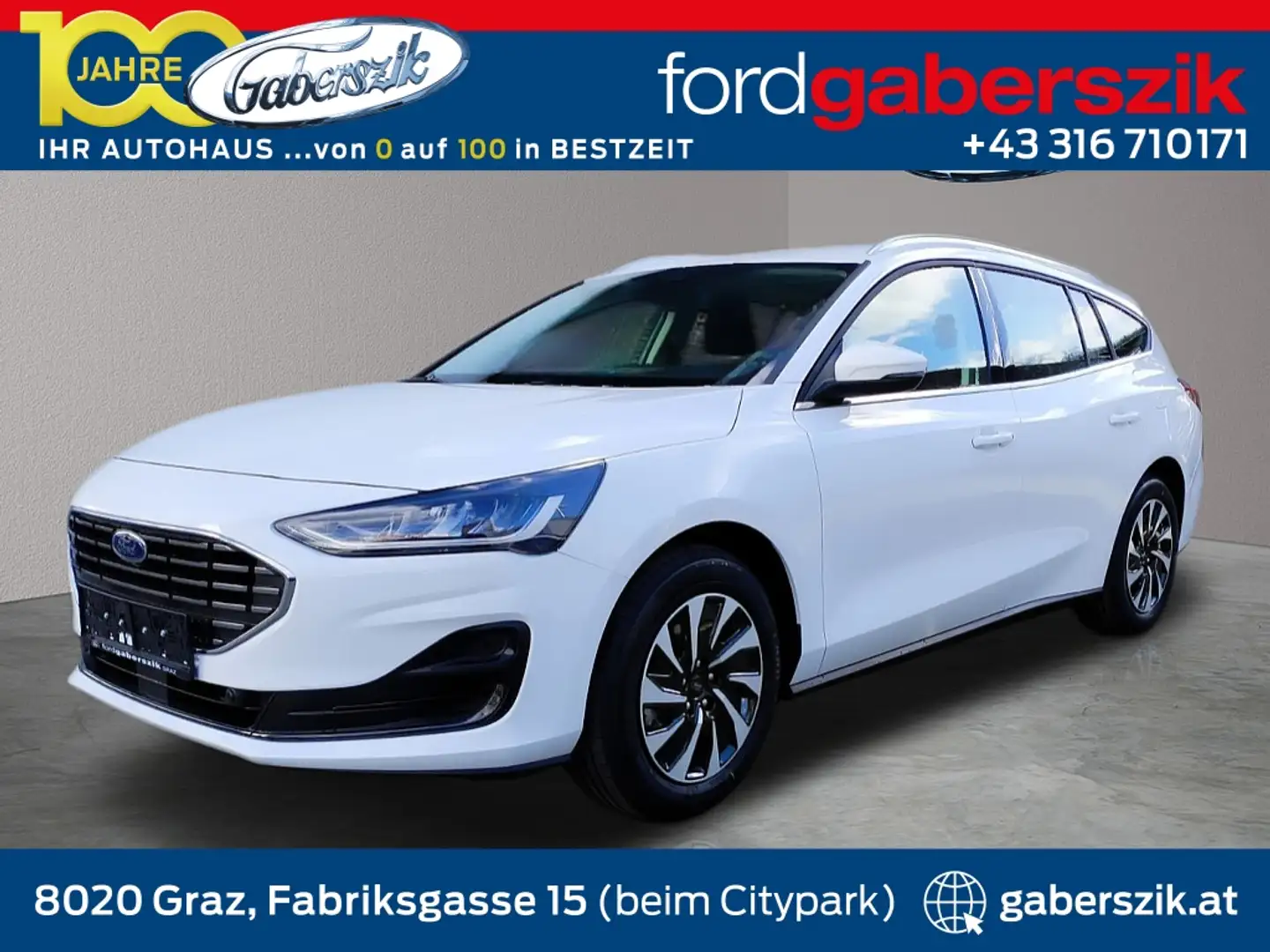 Ford Focus Turnier 1,0 EcoBoost Hybrid Titanium Weiß - 1