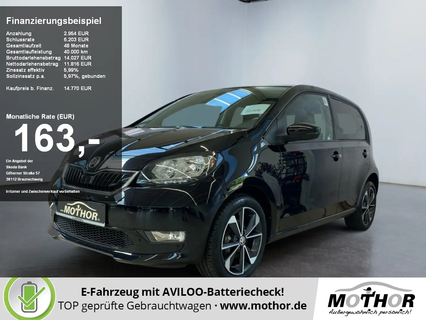 Skoda Citigo e iV Best of Klimaautomatik Schwarz - 1