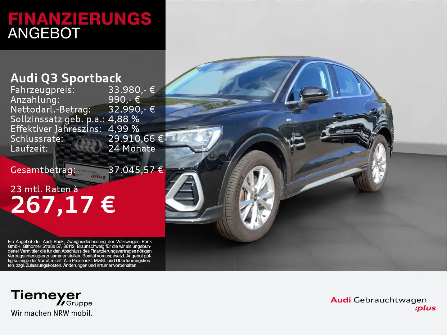 Audi Q3 45 TFSI Q S LINE SPORTSITZE NAVI+ S Nero - 1