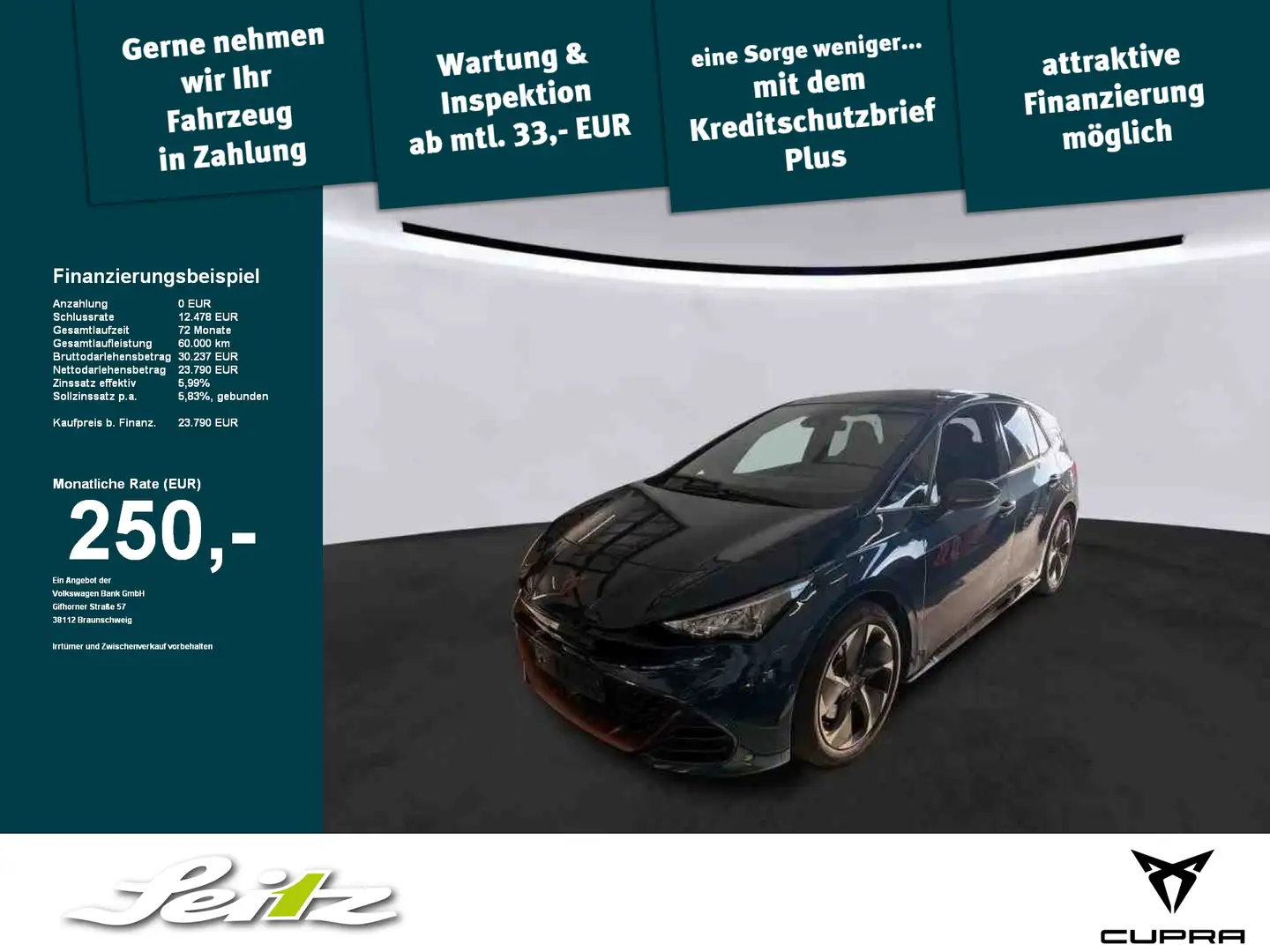 CUPRA Born *HEAD-UP*PANO*LED*KAMERA* Blau - 1