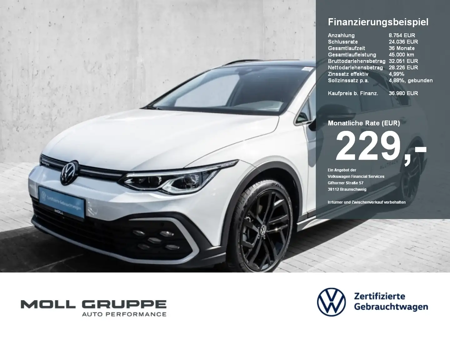 Volkswagen Golf Variant Alltrack 4MOTION 2.0 l TDI AHK IQ Light Weiß - 1
