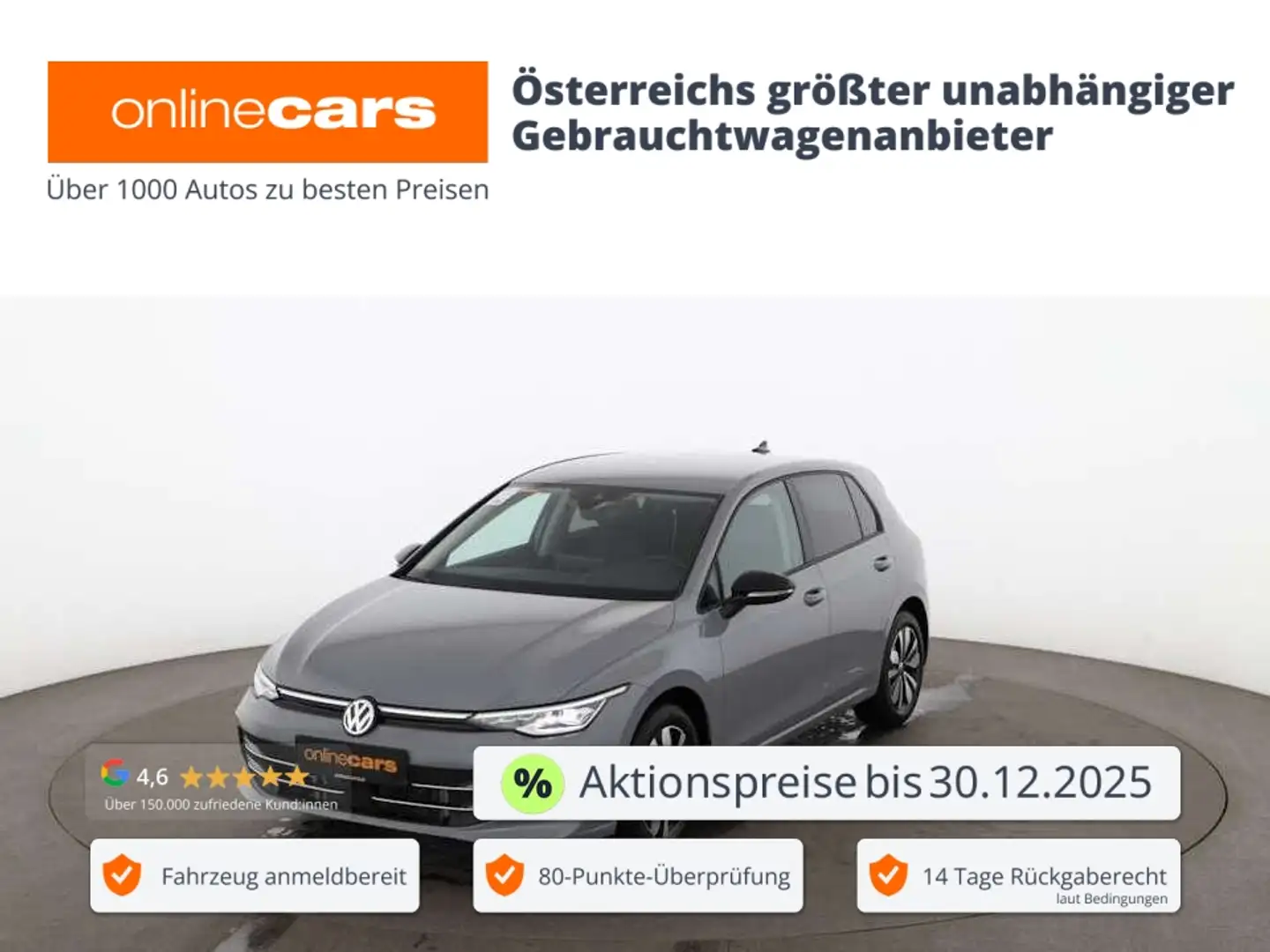 Volkswagen Golf VIII 2.0 TDI Goal Aut LED AHK RADAR NAVI PDC Grau - 1