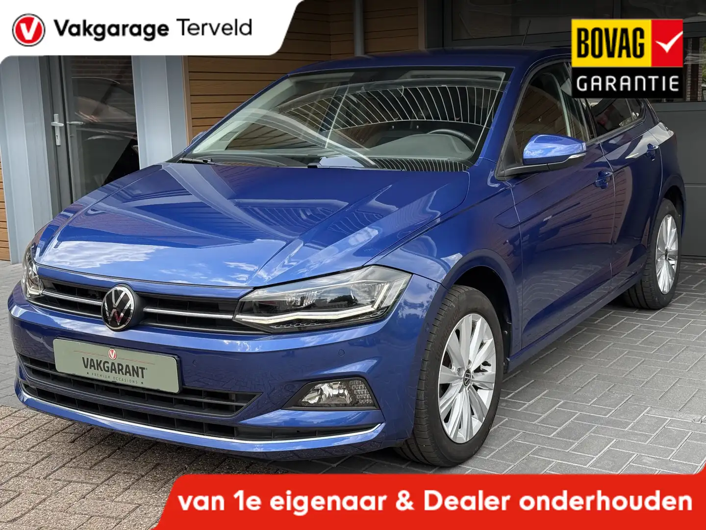 Volkswagen Polo 1.0 TSI Highline,Navi,Appcar,Cruise,Camera Blauw - 1