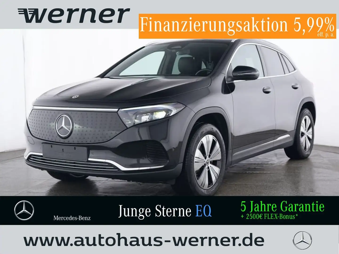 Mercedes-Benz EQA 350 4M PROGR-ADV AHK PANO DISTRONIC SIDEBAGS Schwarz - 1
