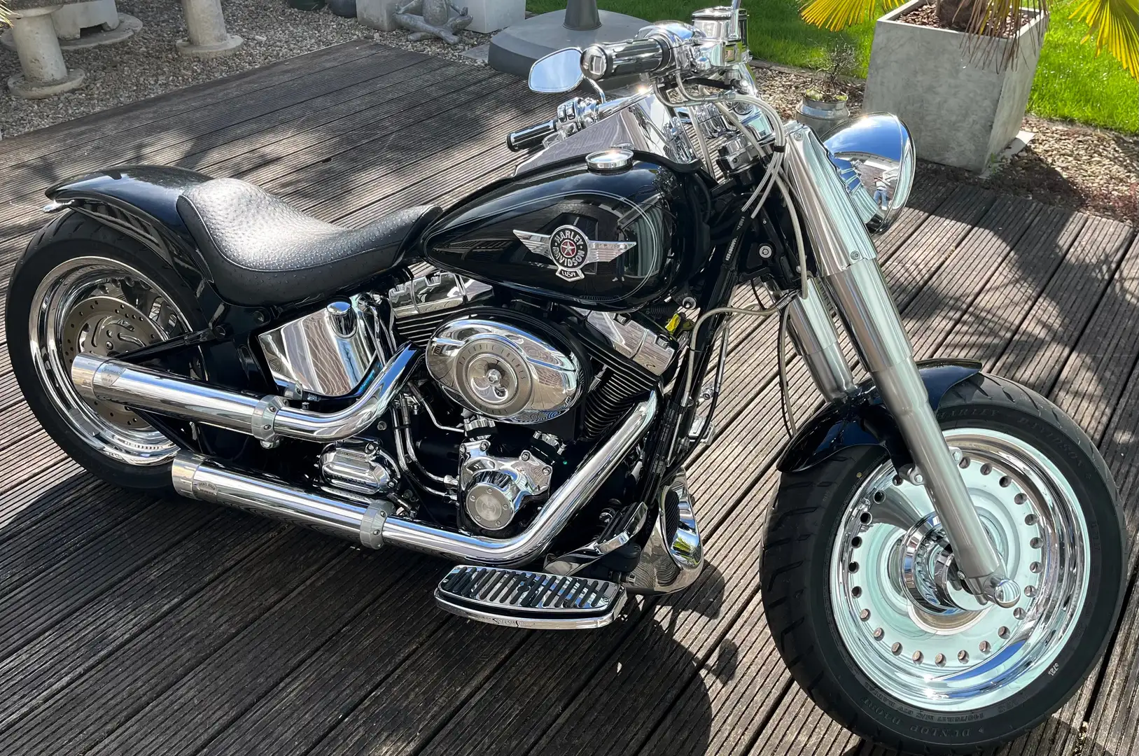 Harley-Davidson Fat Boy FLSDF (5HD) Klappenauspuff Penzl Noir - 1