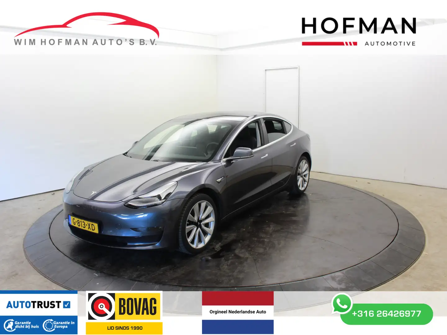 Tesla Model 3 Long Range AWD 75 kWh SOH 87% Top Staat Autopilot Grijs - 1