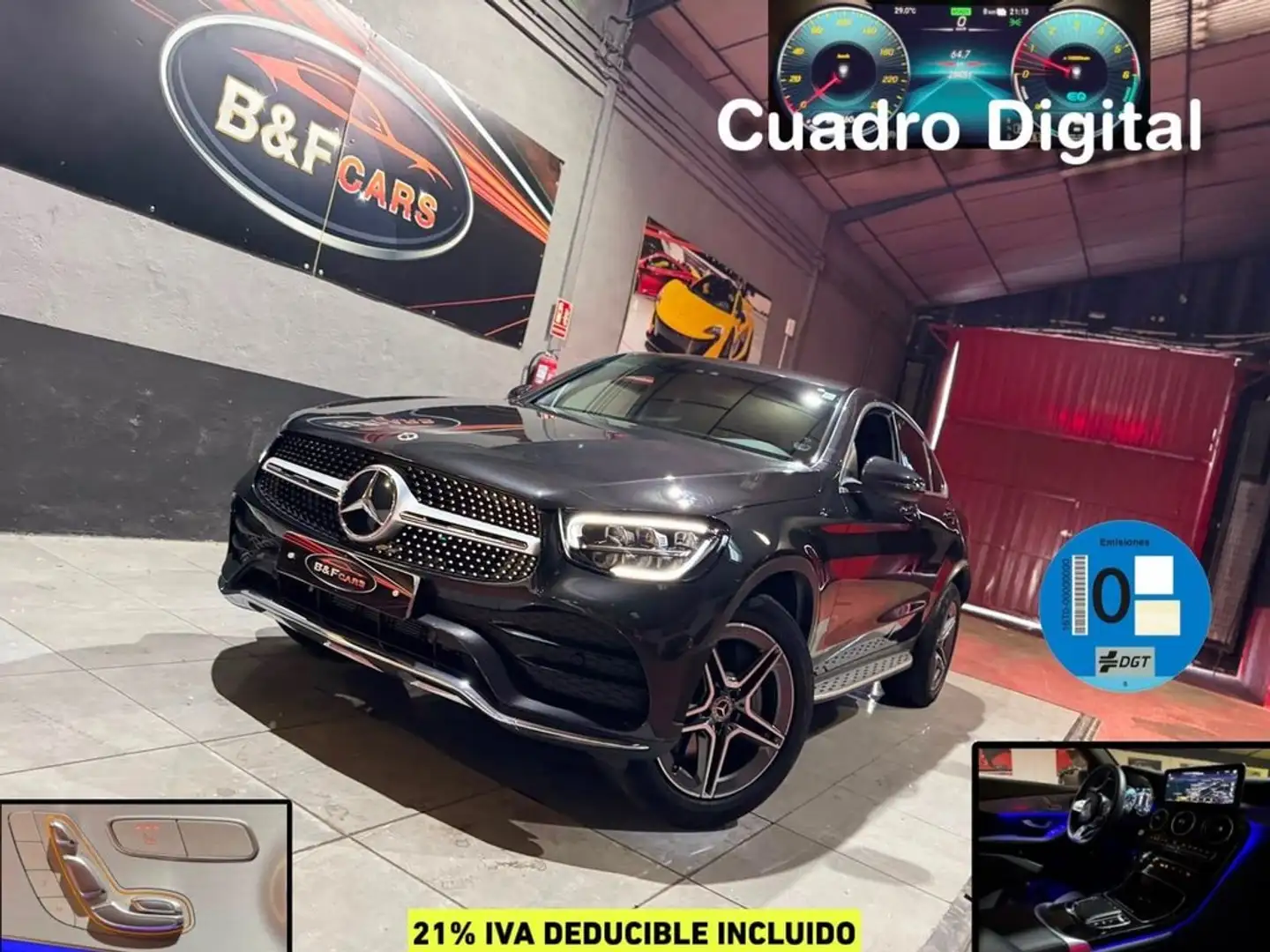 Mercedes-Benz GLC 300 Coupé 300de 4Matic Gris - 1