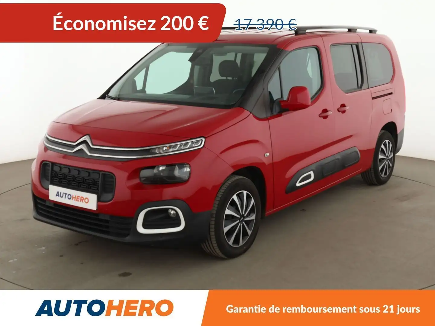 Citroen Berlingo Multispace Taille XL 1.5 Blue-HDi Feel BV6 Rouge - 1