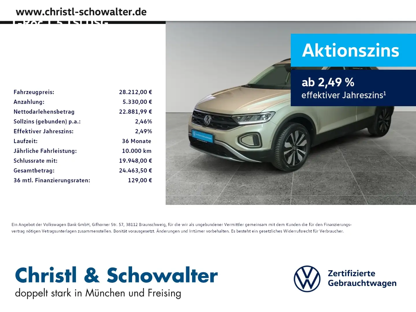 Volkswagen T-Roc 1.5 TSI DSG MOVE LED NAVI KLIMA Silber - 1