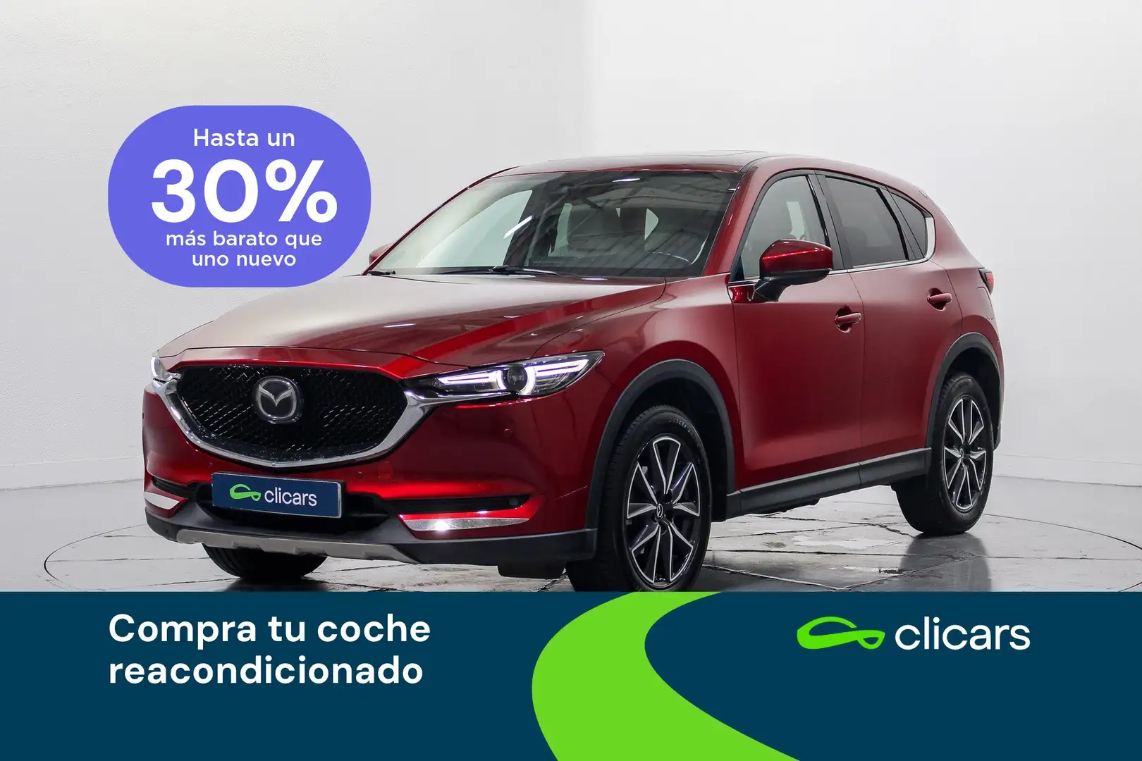 Mazda CX-5 Zenith Cruise+Roof+Black Leather 4WD Aut. 129Kw Rojo - 1
