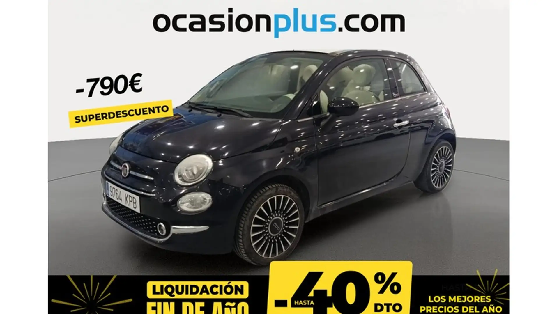 Fiat 500C 1.2 Lounge Noir - 1