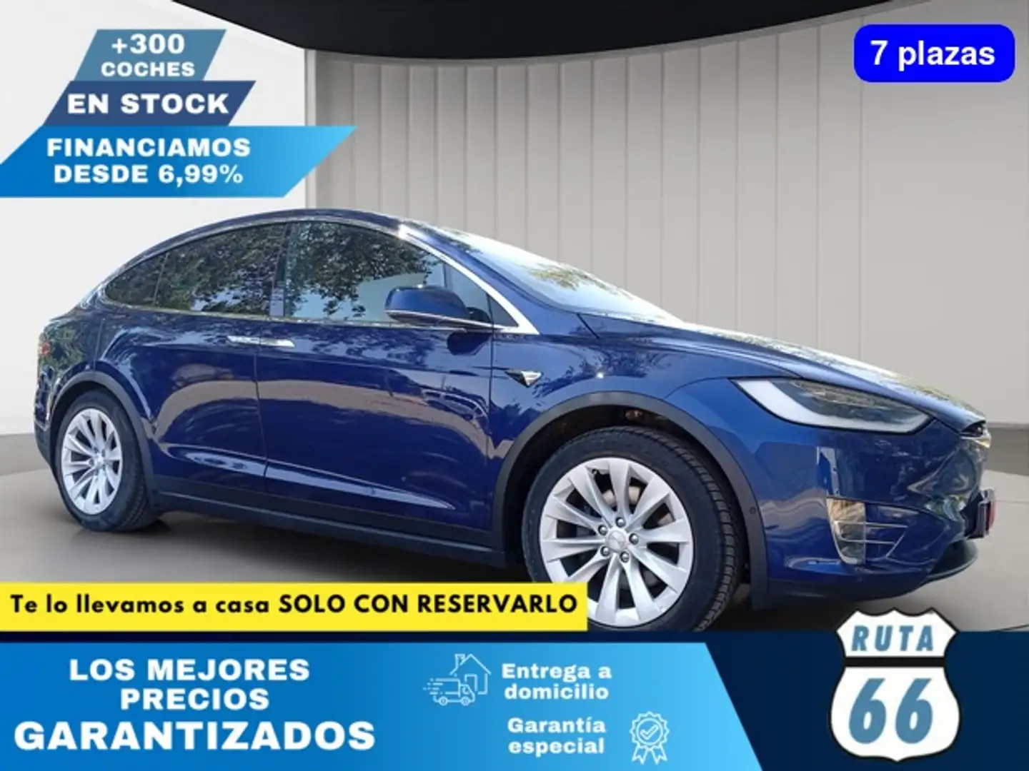 Tesla Model X 90D Azul - 1