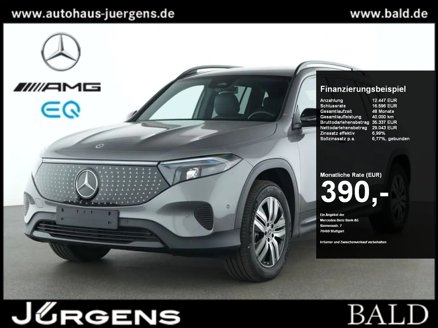 Mercedes-Benz EQB 300 4M ElectricArt/360/Distr/Night/7Sitzer Grau - 1