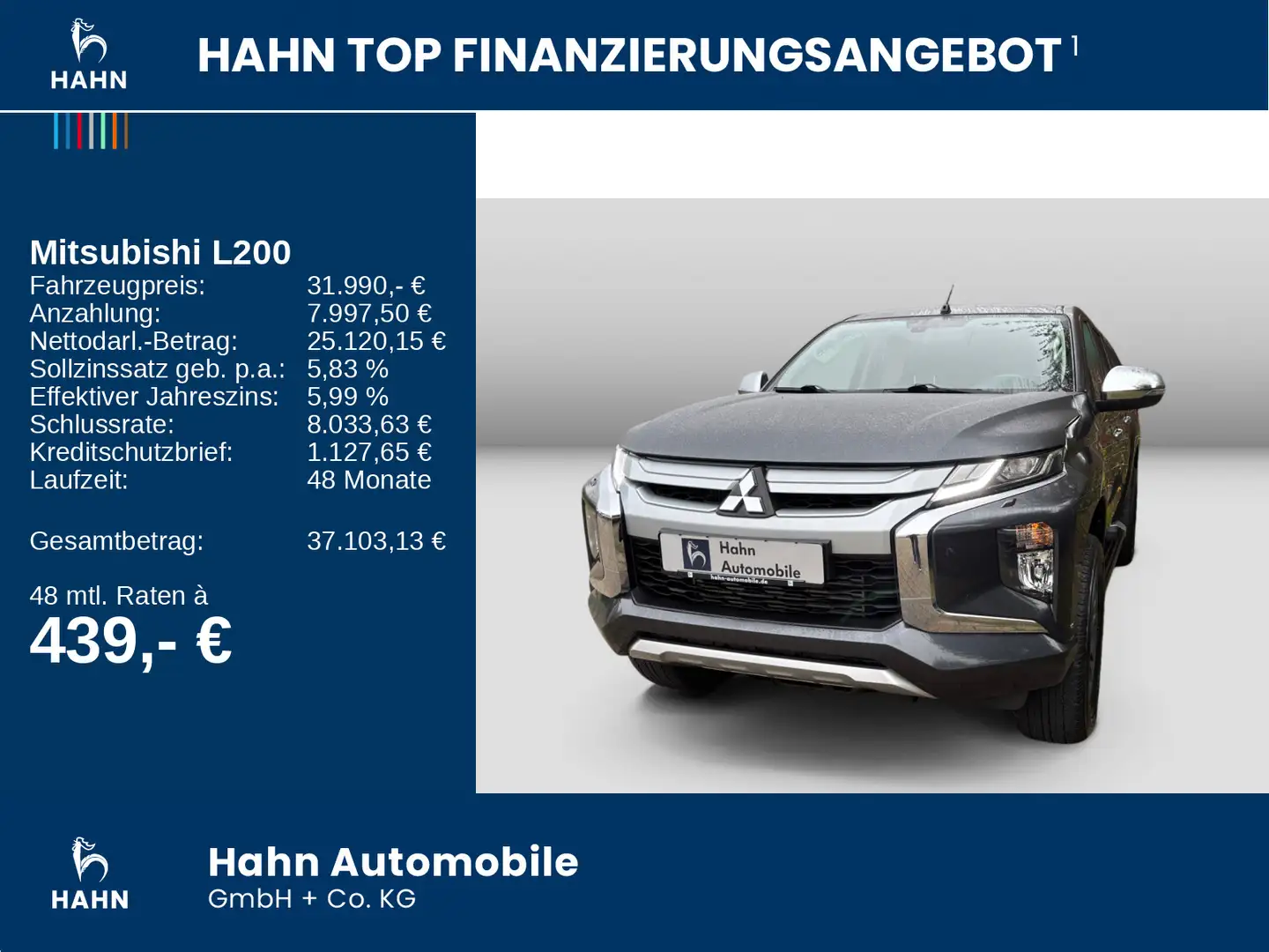 Mitsubishi L200 L 200 4x4 2.2 DI-D Select Aut. Smart-Key DAB+ Noir - 2