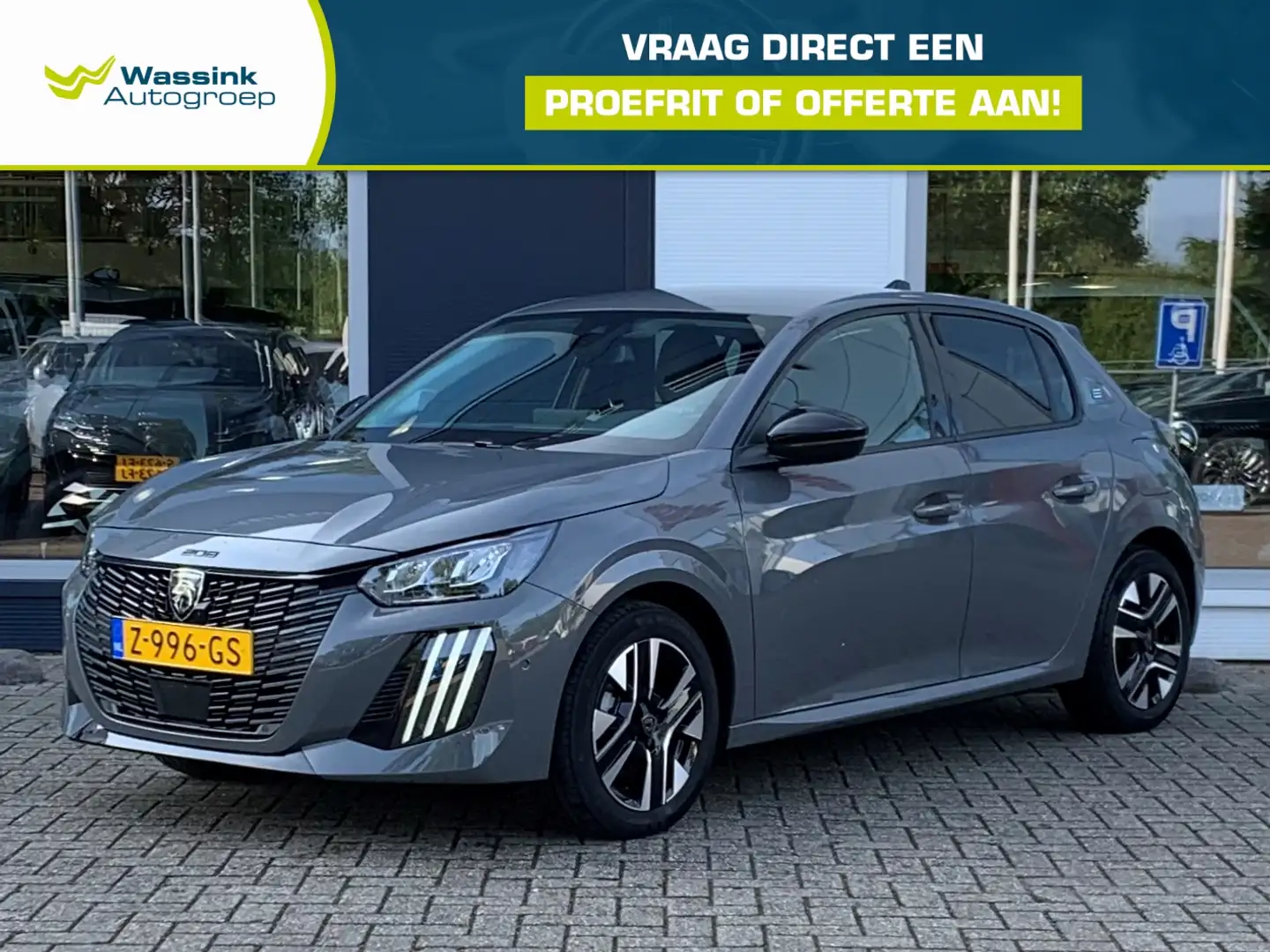 Peugeot e-208 EV 50kWh 136pk Allure 3-Fase lader | Navigatie | C Grijs - 1