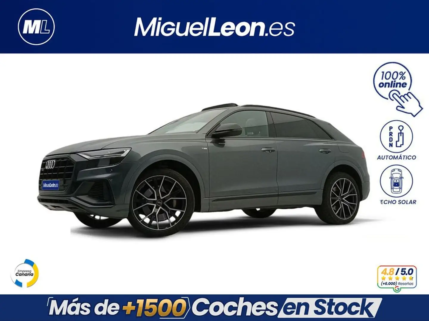 Audi Q8 55 TFSIe Black line quattro Gris - 1