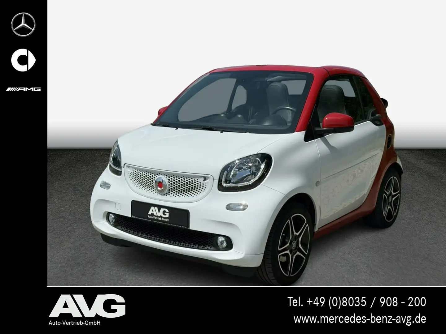 smart forTwo smart fortwo cabrio Autom. Navi RFK SHZ Tempomat Blanc - 1