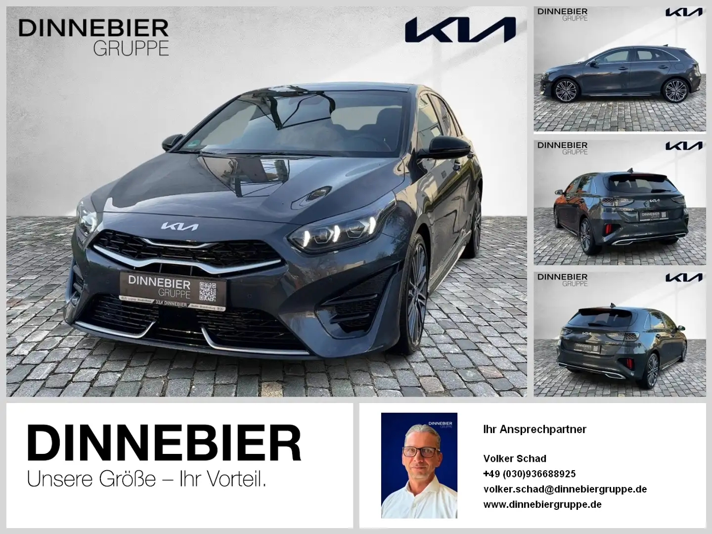 Kia Ceed / cee'd CEED 1.5 GT-Line LED+Navi+SHZ V+ KlimaAuto+Cam Grau - 1