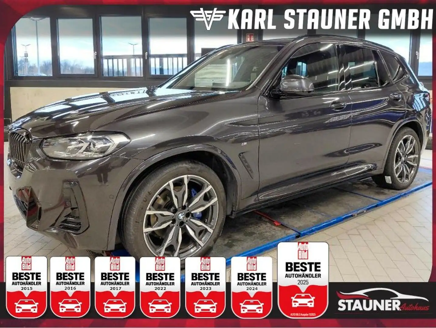 BMW X3 30d xDrive M-Sport AHK ABSTANDSTEMP Gris - 1