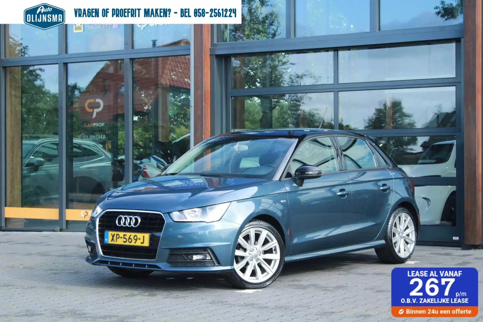 Audi A1 Sportback 1.0 TFSI S Line|Navi|Airco Blauw - 1