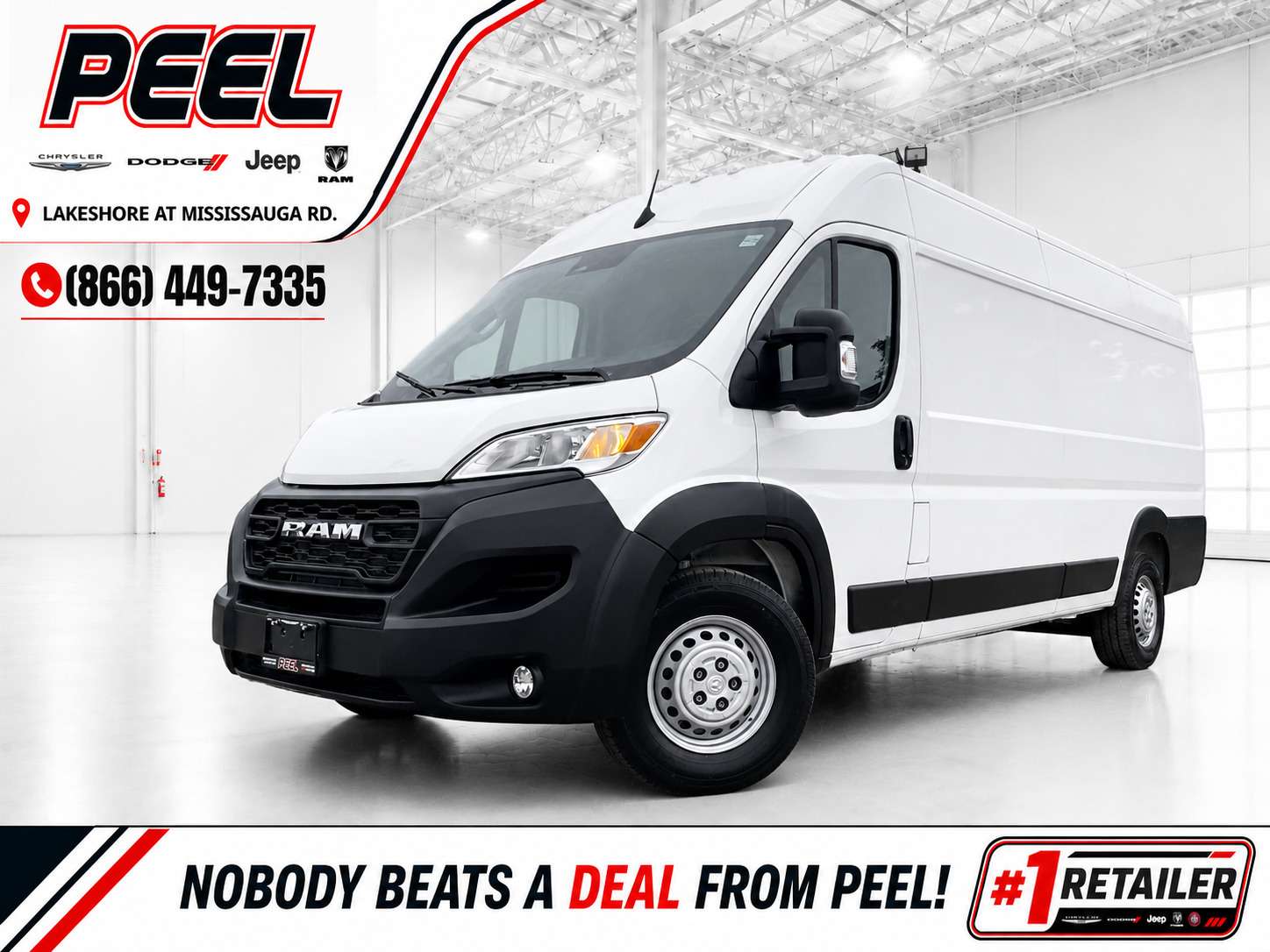 White 2025 RAM ProMaster Van Front-Wheel Drive 9-Speed Automatic