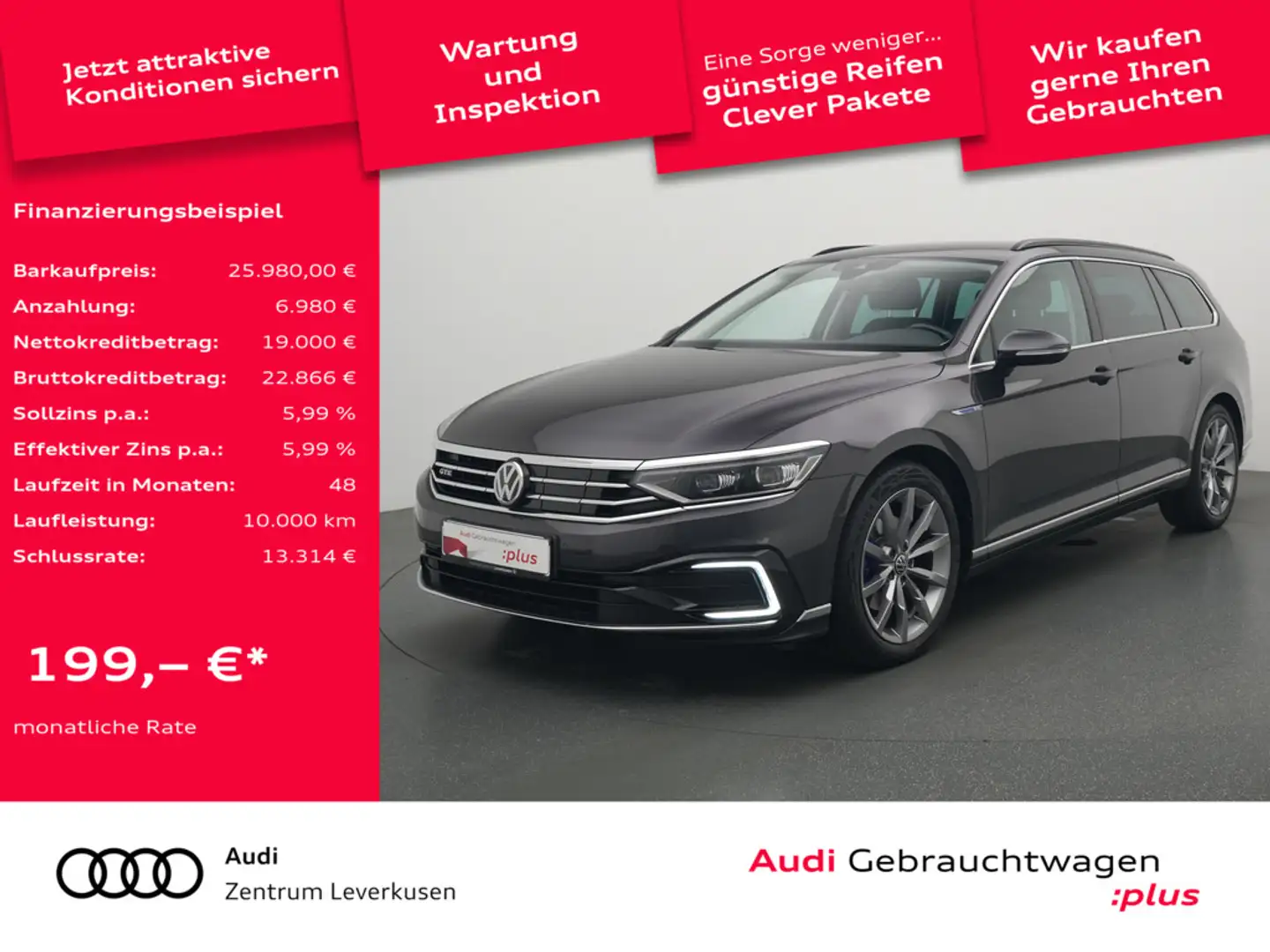 Volkswagen Passat Variant 1.4 Hybrid GTE VIRT DSG 360° A Grau - 1