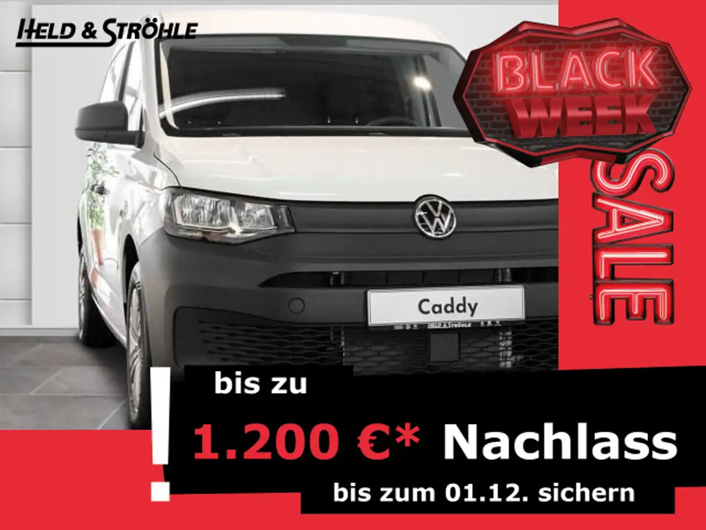 Volkswagen Caddy Kasten 2.0TDI AHK KLIMA AKTION NP:34.456.- Weiß - 1