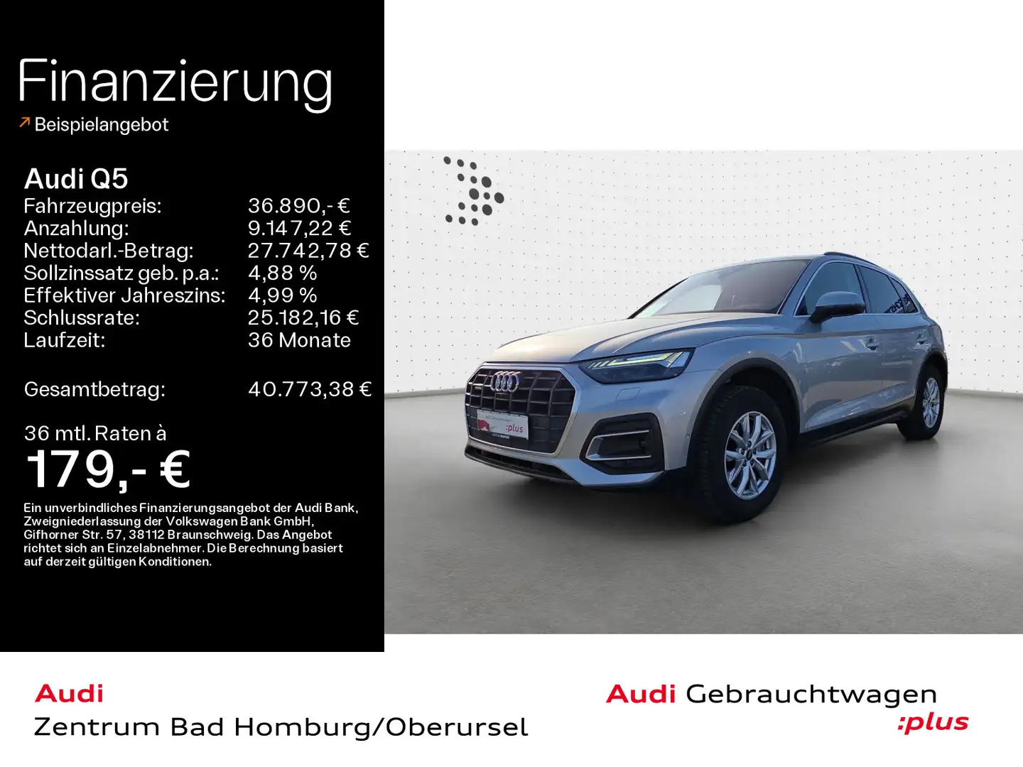 Audi Q5 40 TFSI quattro*Navi*Matrix*Alu*HUD*PDC*Virtu Silber - 1