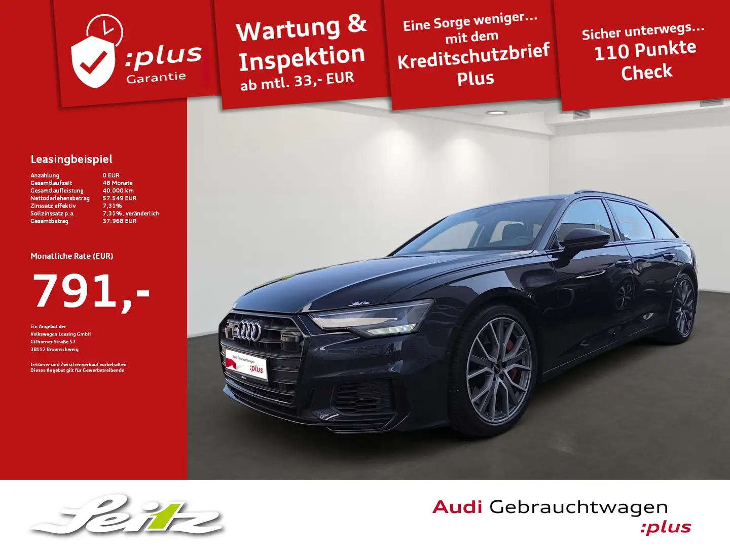 Audi S6 Avant 3.0 TDI quattro *AHK*HEAD-UP*KAMERA*NAVI* Bleu - 1