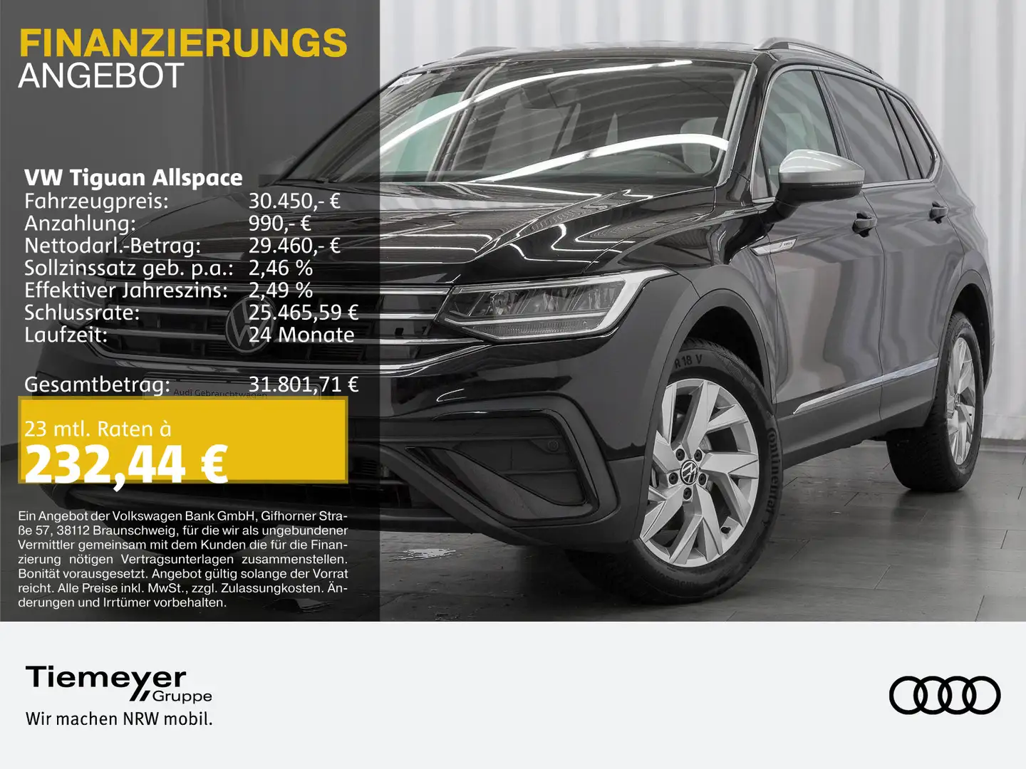 Volkswagen Tiguan Allspace 1.5 TSI DSG LIFE 7-SITZE AHK NAV Schwarz - 1