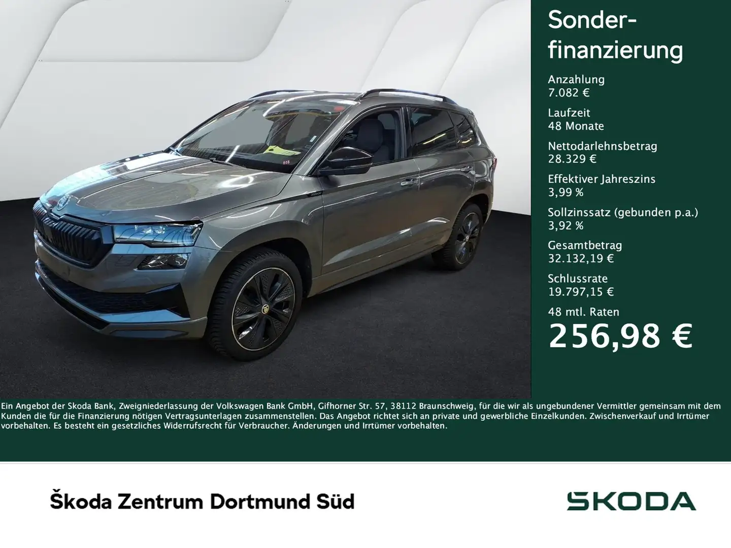 Skoda Karoq 1.5 SPORTLINE PANO CAM LM18 E-KLAPPE NAVI Grijs - 1