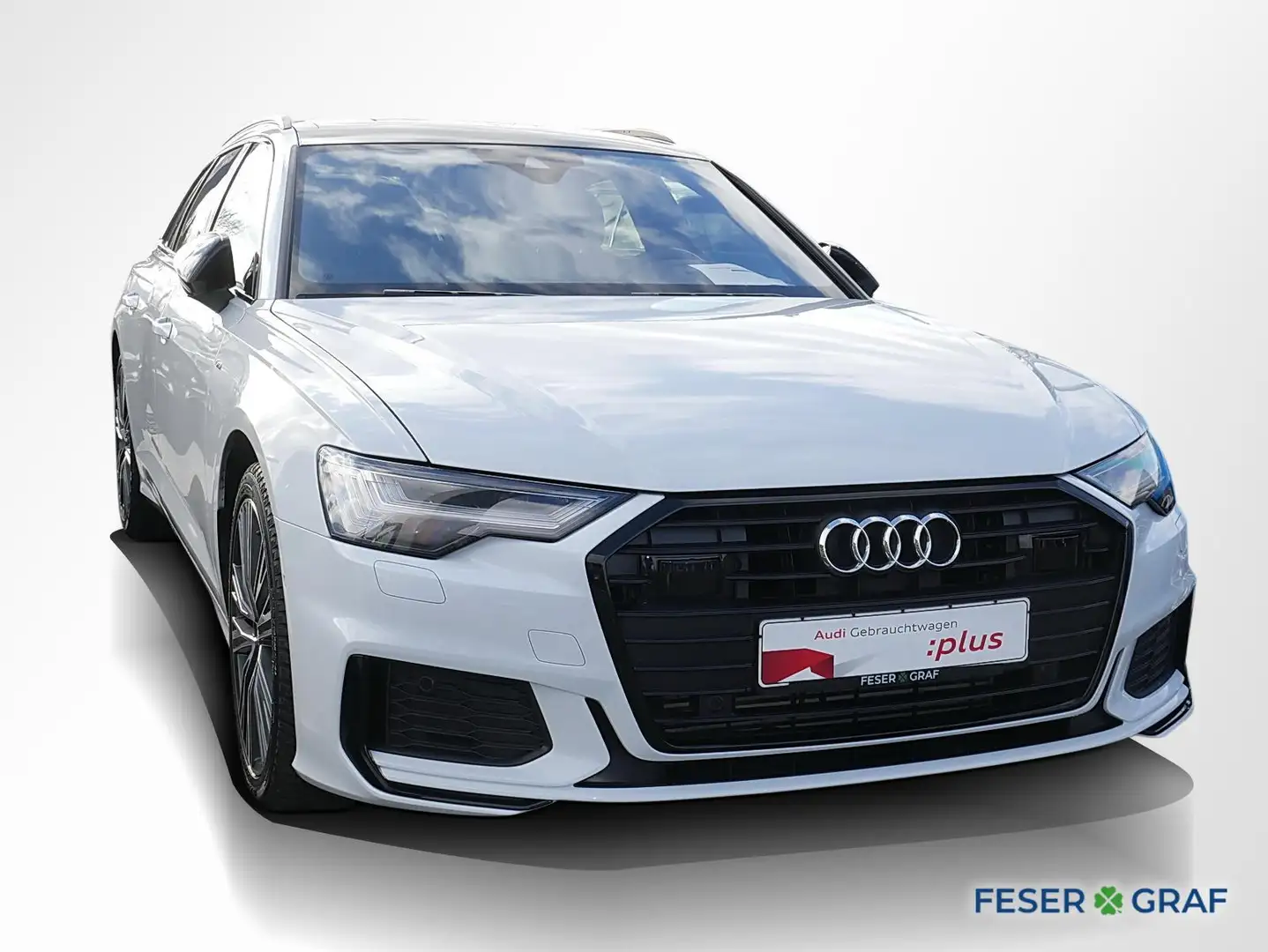 Audi A6 Avant 45 TFSI S line Ext. AHK Matrix Pano Weiß - 2