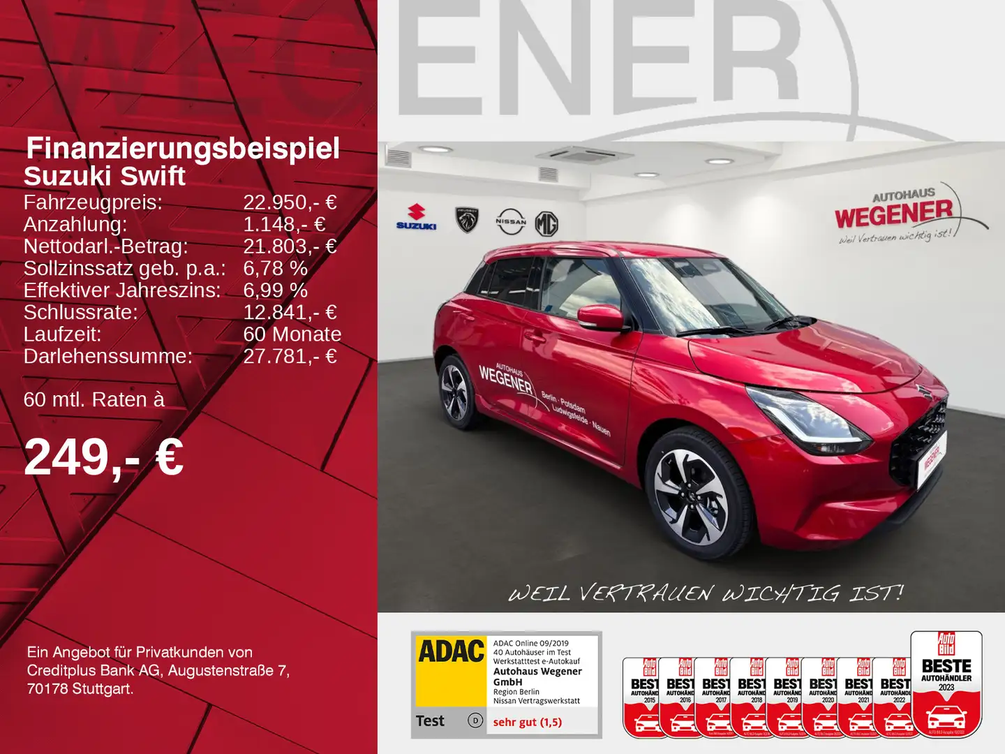 Suzuki Swift SWIFT COMFORT+ CVT HYBRID Rot - 2