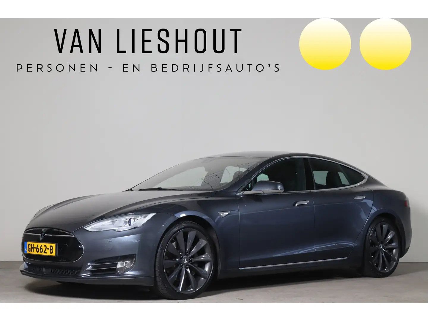 Tesla Model S 85D Base NL-Auto!! Led verlichting I Leder I Adap. Grijs - 1