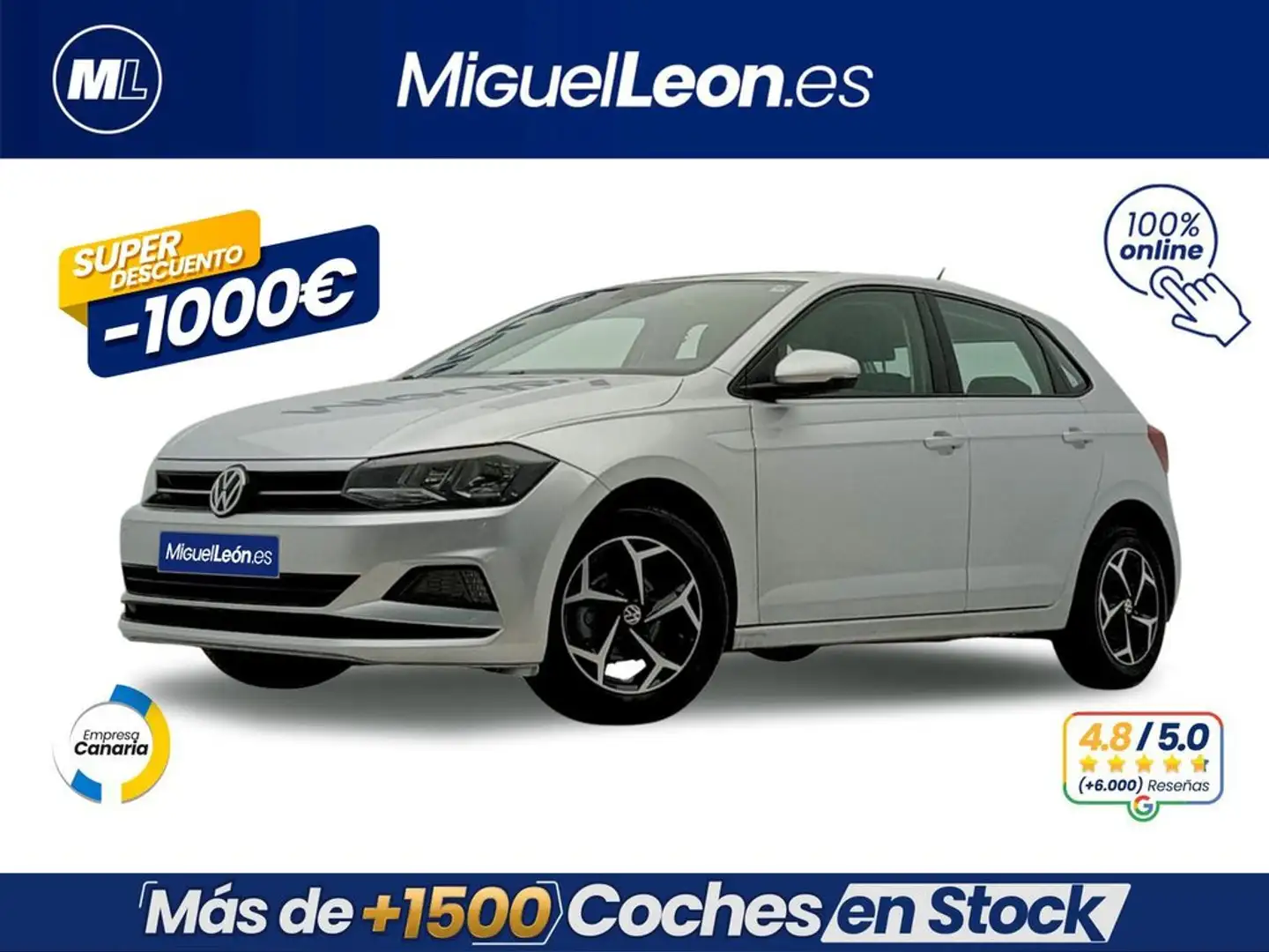 Volkswagen Polo 1.0 TSI Advance 70kW Gris - 1
