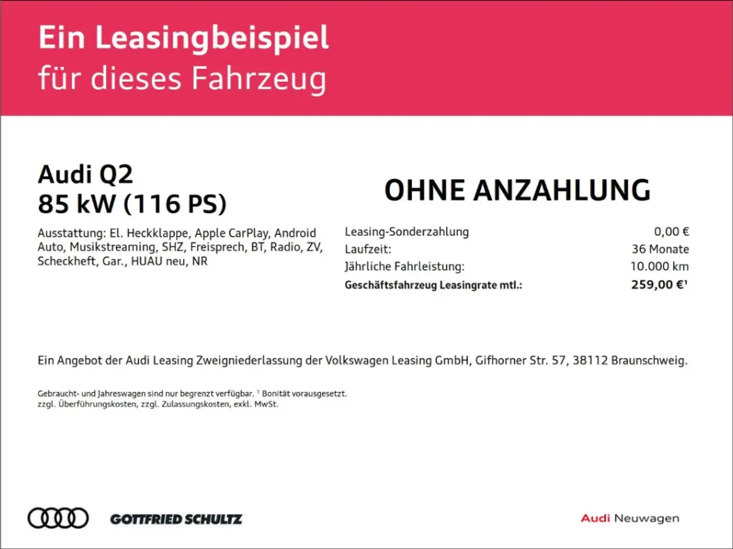 Audi Q2 30 TFSI Smartphone-Interface Assistenz Parken Schwarz - 2