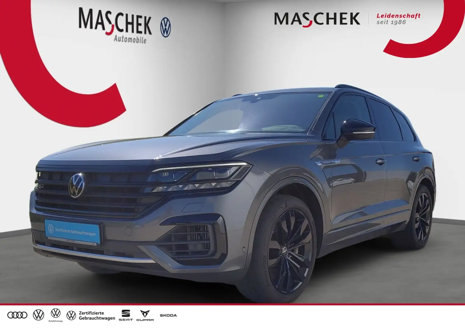 Volkswagen Touareg R line 4.0 TDI AHK Black HUD Standh ACC IQ Light Gris - 1