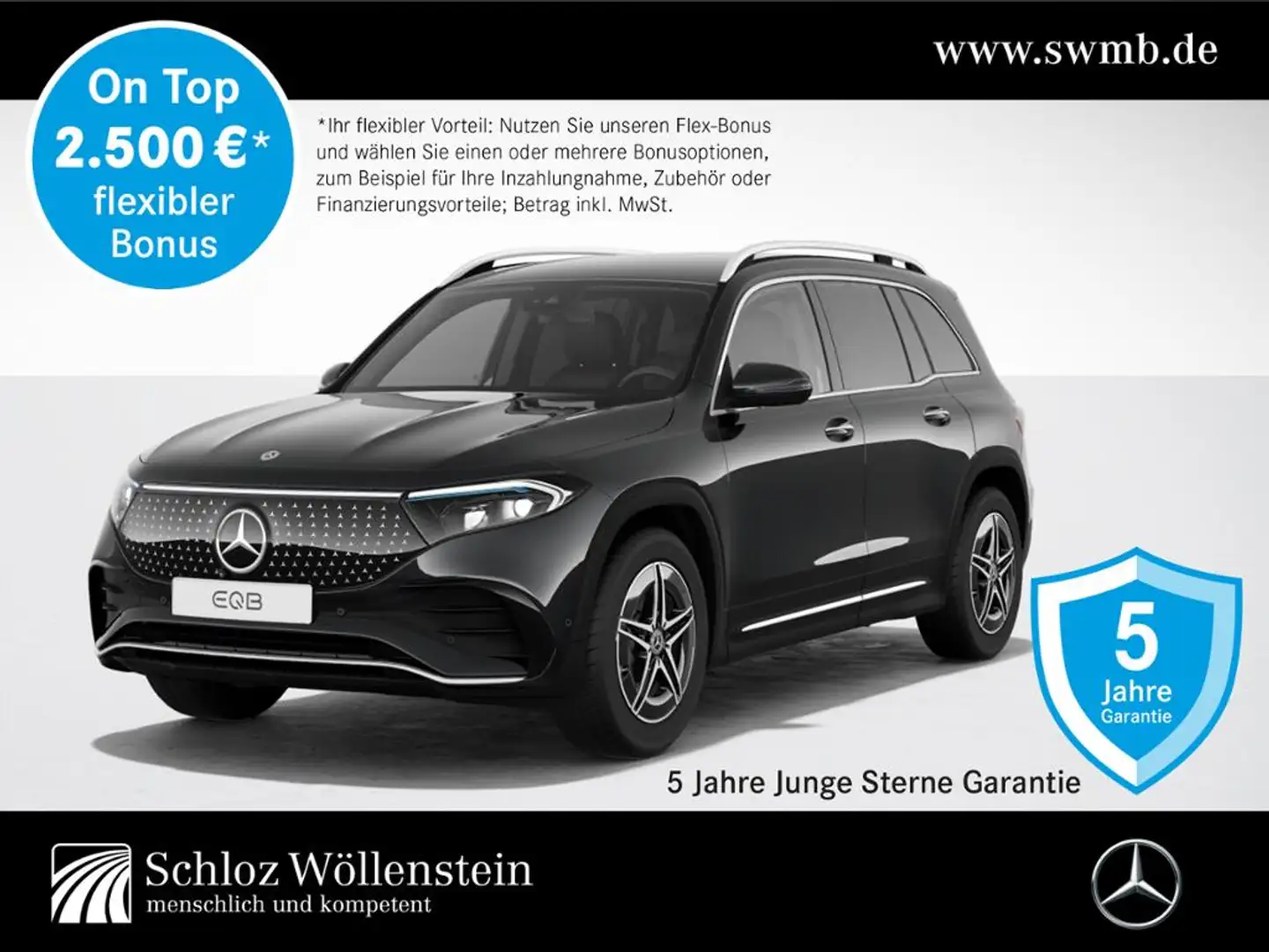 Mercedes-Benz EQB 350 4M AMG/LED/Fahrass/Memory/Keyless/Sound Schwarz - 1