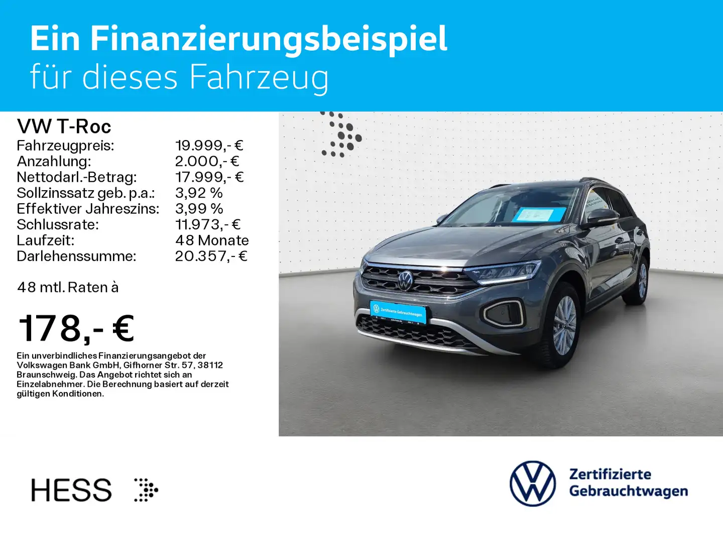 Volkswagen T-Roc 1.0 TSI LIFE*LED*DIGITAL*NAVI*PDC*SHZ*16ZO Grey - 2