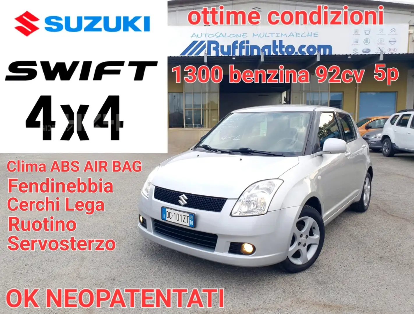 Suzuki Swift Swift IV 2005 5p 1.3 16v GL 4x4 Grigio - 1