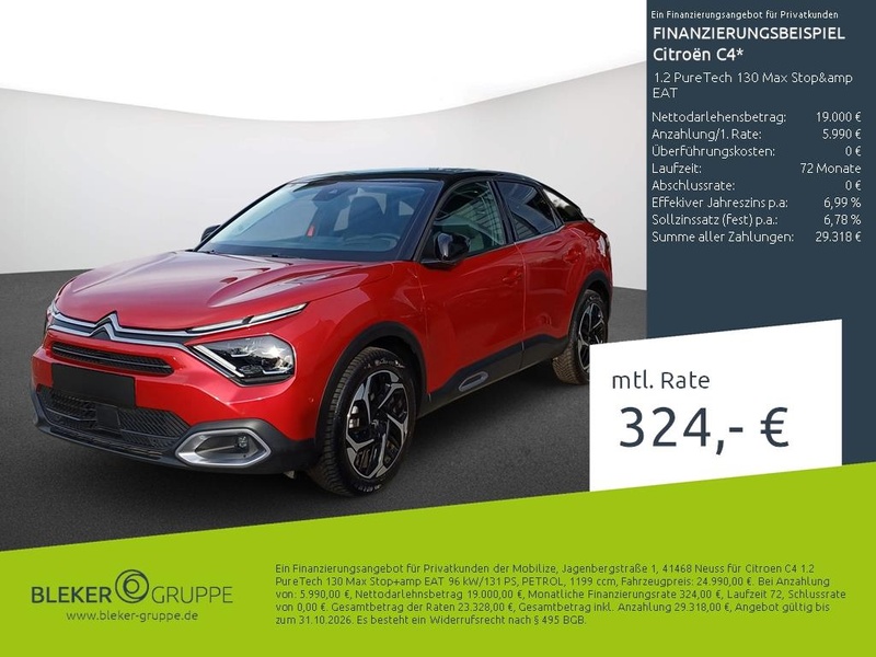 Citroen C4 1.2 PureTech 130 Max Stop&amp EAT