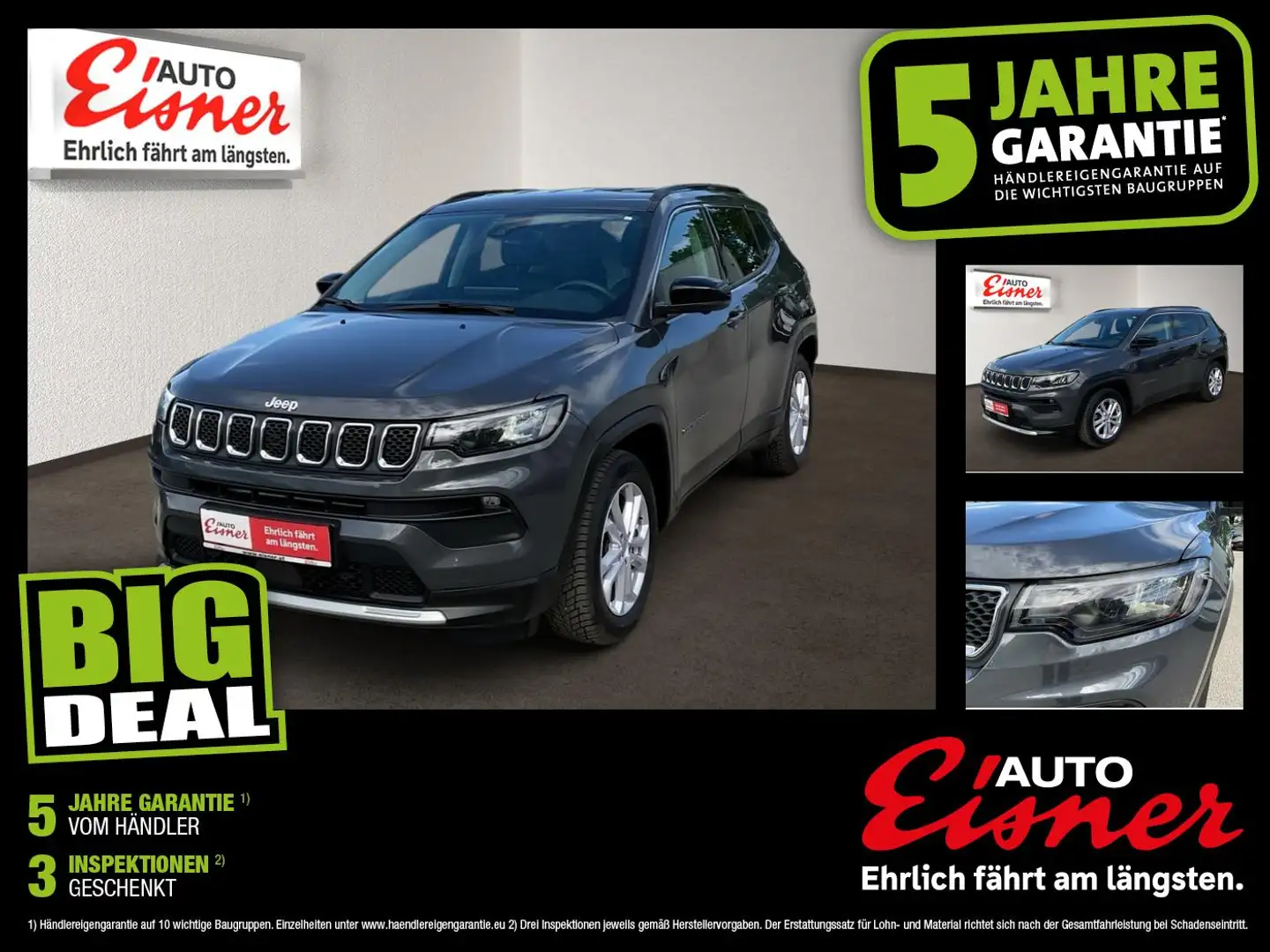 Jeep Compass 1.5 MulitAir FWD Altitude 2xKlima ACC LM Grau - 1