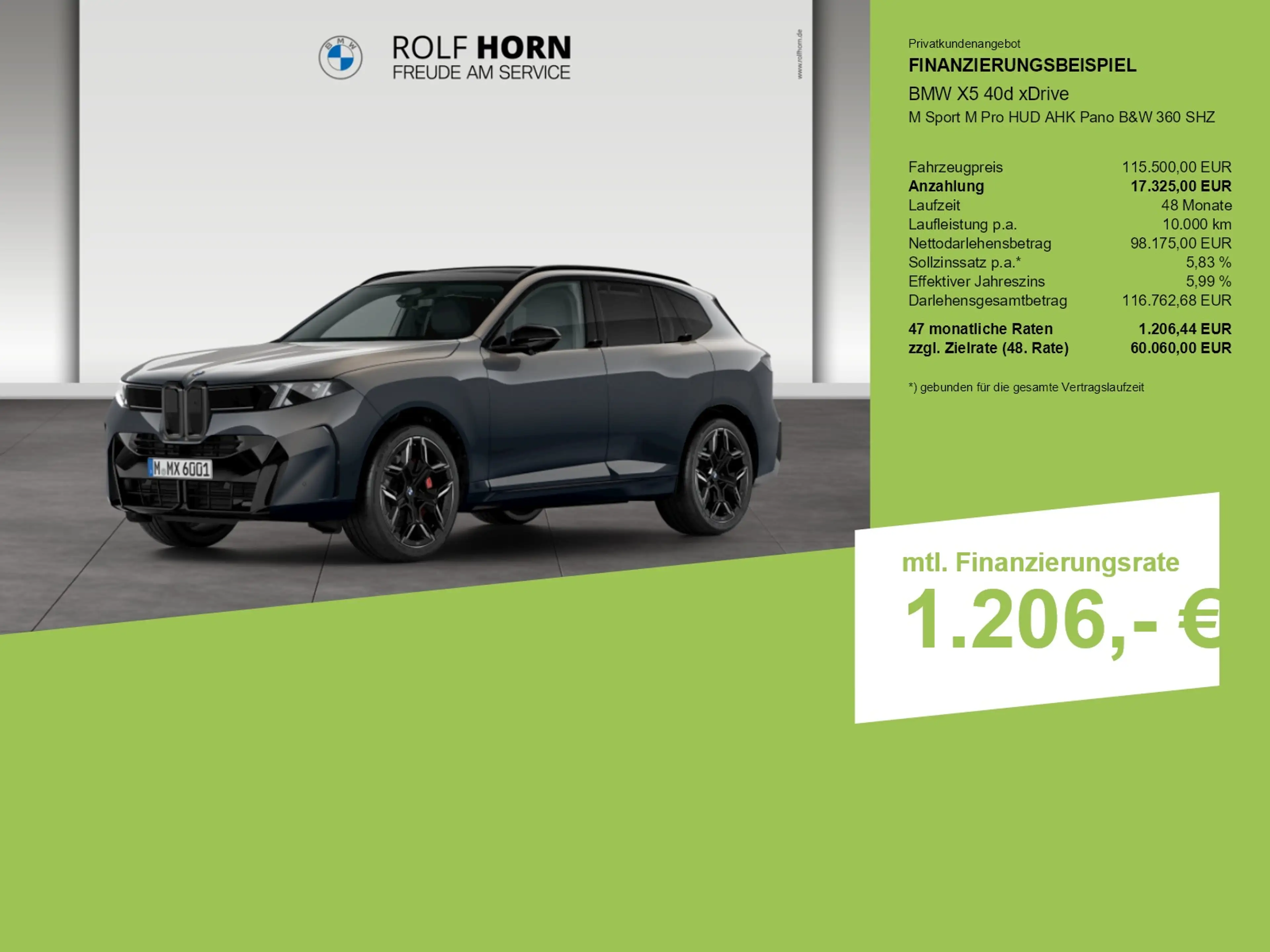 BMW X5 40d xDrive M Sport M Pro HUD AHK Pano B&W 360 SHZ — photo 3
